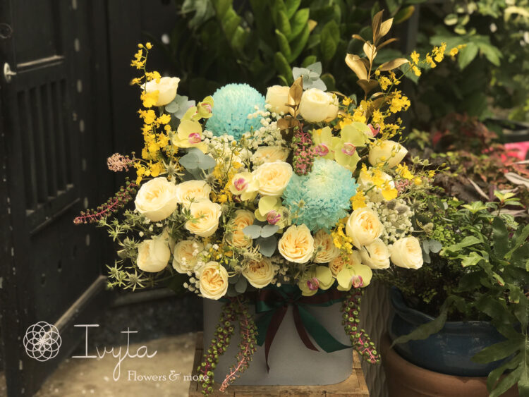 Lẵng Cúc Mẫu Đơn LANG016