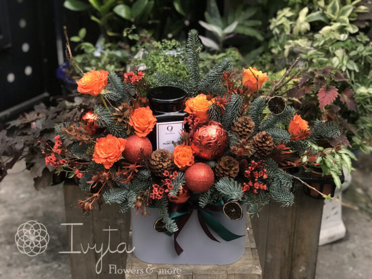 Lẵng Hoa Noel Mật Ong